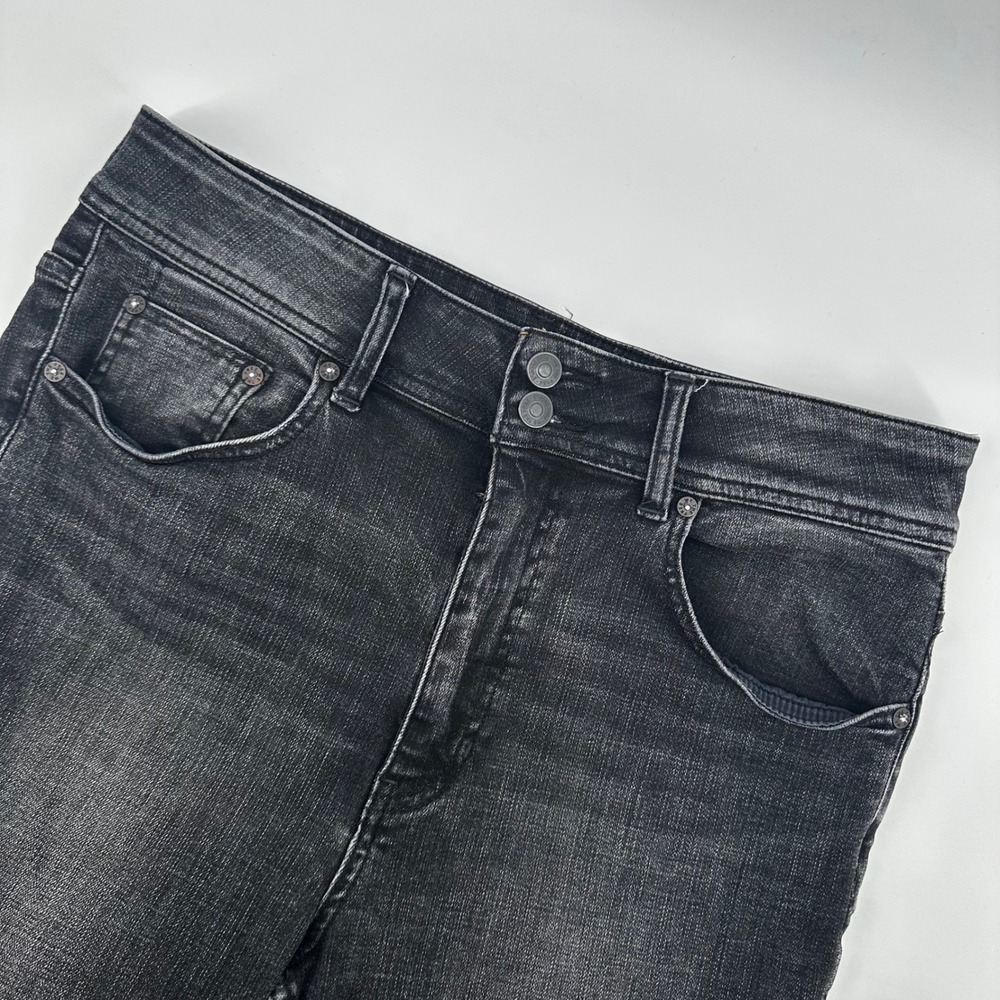 We The Free Black Wash High Rise Skinny‎ Ankle Fray Hem Women Jeans Size 32
